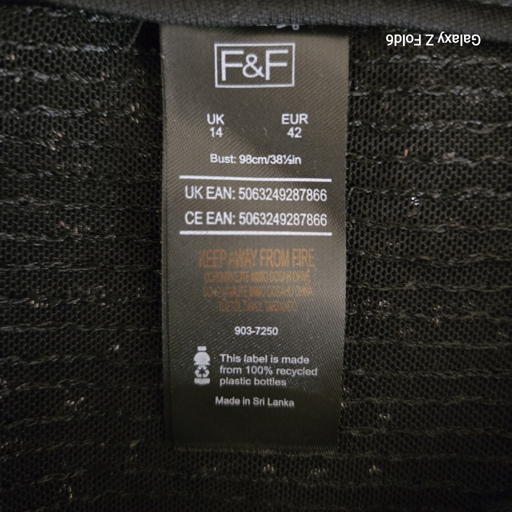 F&F Black Sequin Top Long Sleeve V-Neck Party Blouse Women’s Holiday Event Bday - Picture 4 of 8